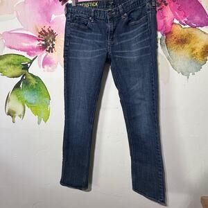 J. Crew Stretch Matchstick Jeans Women's 30 S Blue 5-Pocket Low Rise Dark Wash